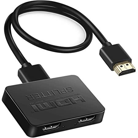 NEWCARE HDMIスプリッター 1入力3出力 同時出力 HDMI 分配器 4K HDCP 1.4 3D 対応 PC Xbox PS4 Fire TV Stick Apple TV用（高速HDMIケーブル付き）