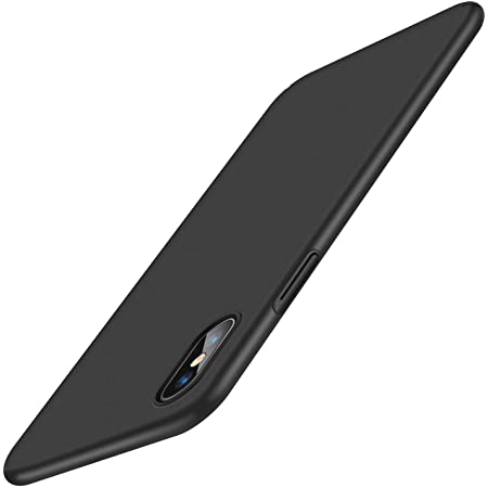 Whew iPhone X ケース 第1世代 iPhone XS ケース iPhone10ケース 薄型 軽量 指紋防止 耐衝撃 カバー ワイヤレス充電対応 (黒)