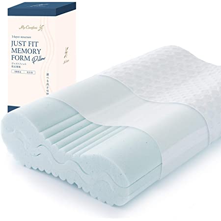 MyeFoam 枕 安眠 肩がラク 低反発 まくら 中空設計 頭・肩をやさしく支える 低反発枕 仰向き 横向き プレゼント 洗える 灰色