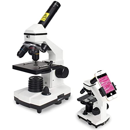 SOLOMARK 単眼実体顕微鏡 LED光源付 立体顕微鏡 40X-640X倍率 学生 子供 初心者学習用 16Xレンズデジタルスマートフォンアダプター付き