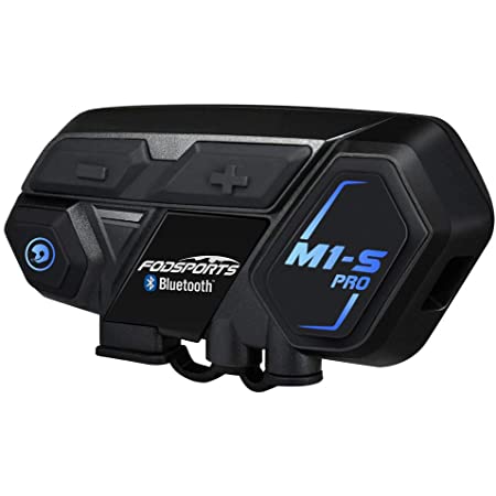 FODSPORTS インカム バイクインカム M1-S Pro 8riders 8人同時通話 bluetooth インターコム ヘッドセット バイク無線機 防水インカム バイク用ヘッドセット 2種類マイク バイク用品 ノイズキャンセル HIFI高音質 長距離通信 日本語取扱 一年品質保証 技術認証済み(一台セット）