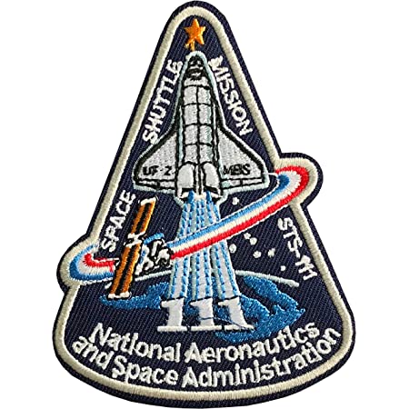 NASA宇宙飛行士 アメリカ国旗 スペースシャトル (バックパックや帽子用)6個入りセット – アイロン接着･手縫いワッペン