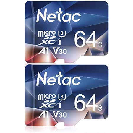 Netac microSD 64GB 最大100MB/s 2枚セット microSDXC UHS-I V30 U3 A1 C10 Full HD Nintendo Switch対応 メーカー正規品認証 – P50064X2