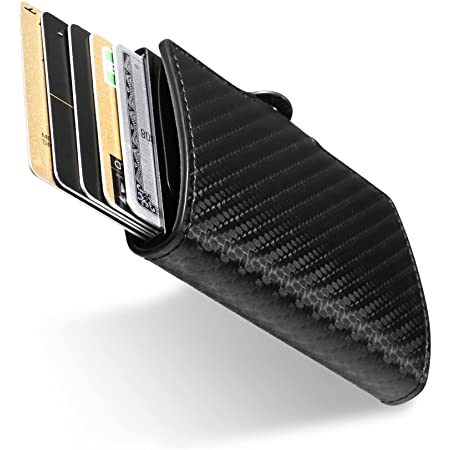 FRANK GERALD クレジットカードケース メンズ レディース スキミング防止 磁気防止 スライド式 スリム 薄型 アルミ 大容量 (クロコブラウン)