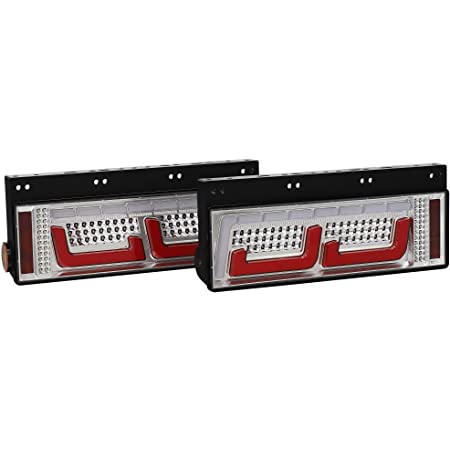 (エスネット) 高輝度 20連 LED 汎用 12V 車検 対応 テール ランプ 反射 板 リフレクター 付き 防水 SN-221-N2 ライト スイッチ バッテリー （2個セット）