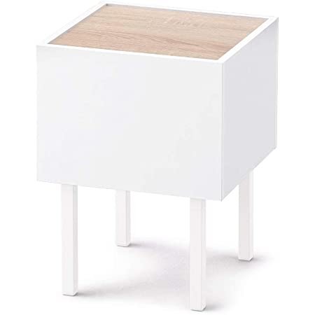 キングラック サイドテーブル トレイテーブル リビング ソファ テーブル ナイトテーブル 部屋飾り ベッド横 組み立て簡単 おしゃれ スチール 白 丸 ホワイト131033W