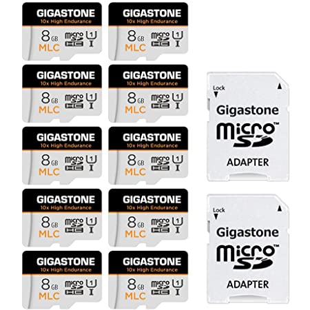 Gigastone Micro SD Card 16GB マイクロSDカード フルHD 10Pack 10個セット 2 SDアダプタ付 2 ミニ収納ケース付 w/adapter and case SDHC U1 C10 85MB/S 高速 micro sd カード Class 10 UHS-I Full HD 動画