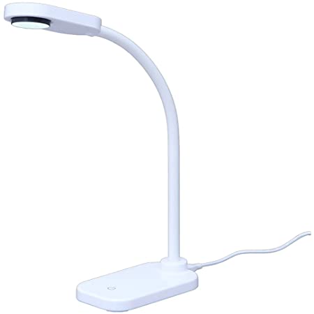 アイリスオーヤマ LEDデスクライト スマートフォン置き USBポート 調光無段階 角度調節可能 2way まぶしさガード 省エネ 2200lx ホワイト LDL-501RN-W