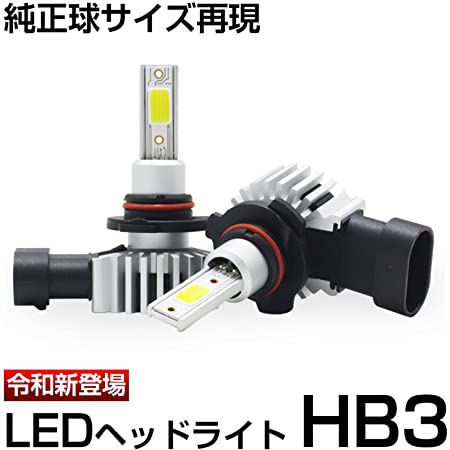 Briteye(まぶしい) 車用 LED ヘッドライト HB3 LEDハイビーム 9005 HB3 LEDバルブ 車検対応 一体型 6500K ホワイト CREEチップ搭載 ファンレス (2個入)