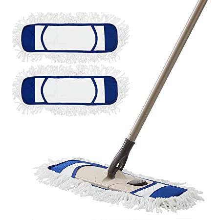Cleanhome フロアモップ 綿系クロス 2枚セット パッド 取替えクロス 交換パッド フロアワイパー 取替用 水拭き 乾拭き 掃除 雑巾 フローリング 床掃除