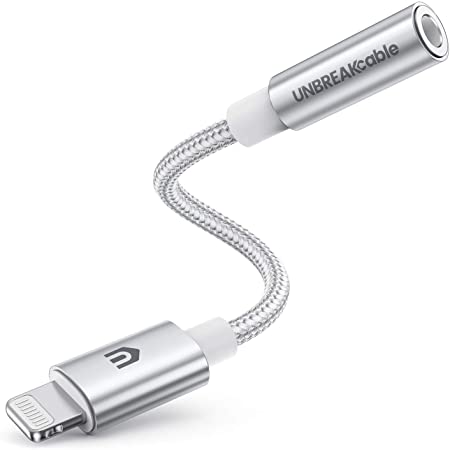 UNBREAKcable iPhone イヤホンジャック Lightning 3.5mm イヤホン 変換アダプタ MFi認証 ヘッドフォンジャックアダプタ HIFI音質 IOS14対応 iPhone 13/13 Pro/13 Pro Max /iPhone 12mini / 12 / 12 Pro / 12 Pro Max / iPhone 11 / 11 Pro /11 Pro Max / X XR XS XS Max iPhone 7 7P 8 8Pに対応