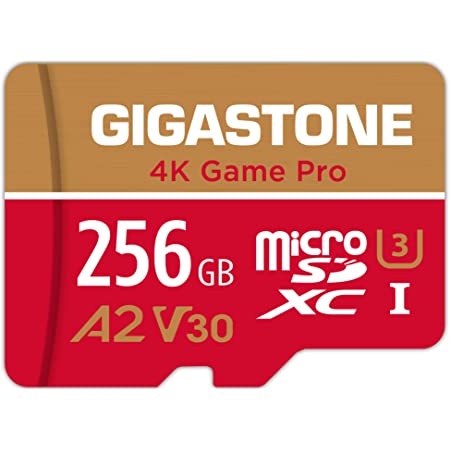 Gigastone マイクロSDカード Micro SD Card 256GB フルHD SD アダプタ付 adaptor SDXC U1 C10 100MB/S Gopro アクションカメラ スポーツカメラ 高速 micro sd カード Class 10 UHS-I 4K UHD 動画