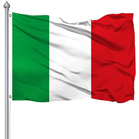 国旗【万国旗・世界の国旗】イタリアの国旗 両面印刷 400Dポリエステル製 運動会 世界 真鍮グロメット付き スポーツ 東京五輪 オリンピック 応援 料理 式典用