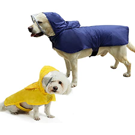 Pawstrip 犬用レインコート 犬カッパ 帽子付き ペットレインコート カッパ 梅雨対策 夜間反射 反射テープ 通気性よい 防水性 通気 小型犬 中型犬 大型犬 洗える 雨具 四季 着脱簡単