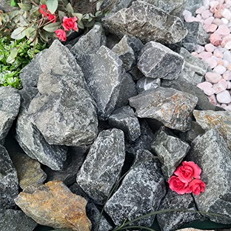 庭石 割栗石 大 庭 石 ロックガーデン ガーデニング 岩 イエロー ブラウン 約100～180mm 20kg(20)