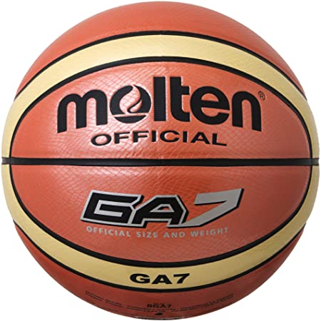 MODELA バスケットボール 7号 6号 5号球 空気針付き 人工皮革 PU皮革 屋内＆屋外用 バスケ (7号 オレンジ×白ライン（中学生以上の男子）)