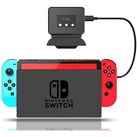 Switch対応 冷却ファン ハイパワー 冷却 クーラー Nintendo Switch 用 冷感 扇風機 夏用 排熱 温度表示 風量変更 スイッチドック 静音