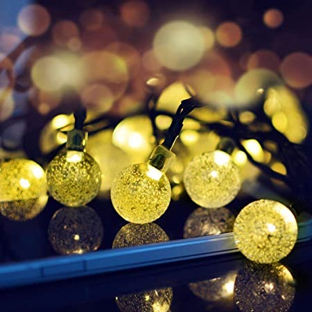 BYL ソーラー LED フェアリーライト イルミネーションライト 50電球 7M8種類の照明モード IP65防水 夜間自動点灯 クリスマス/ハロウィン/パーティー/バレンタインデー/新年/祝日/結婚式/学園祭屋外/室外/室内/庭対応 ソーラーパネル 飾りライト