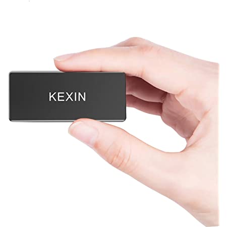 KEXIN ポータブルSSD 250GB USB3.1 Gen2 外付SSD ミニSSD Type-Cに対応 PS4、Windows、MAC、Android、Linuxに適用 超小型高速伝送 耐衝撃 黒