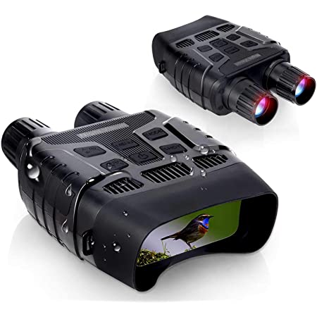 Topnaca 暗視スコープ 暗視鏡 デジタルナイトビジョン 双眼鏡 IRナイトビジョンスコープ 赤外線望遠鏡 生体観測 双眼カメラ 2.32インチTFT LCD 再生機能 1M HD写真と960Pビデオを作成し IPX56 300ｍ/984ft 写真 撮影 録画できる 昼夜兼用 監視 狩猟 夜間調査 日本語取扱説明書付き
