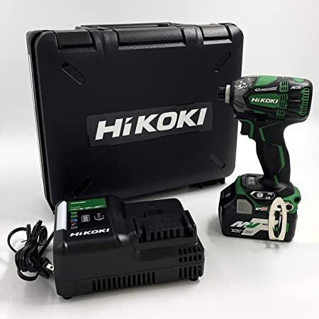 【Amazon.co.jp限定】HiKOKI(ハイコーキ) 18V コードレスインパクトドライバ WH18DDL2(LXPK) 初回修理保証付き マルチボルト蓄電池1個、充電器、ケース付き アグレッシブグリーン