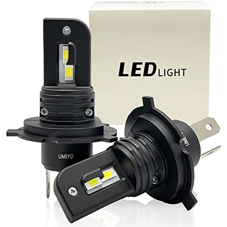 NOVSIGHT ledヘッドライト H4 ファンレス LEDバルブ フォグランプ 10000LM(5000LMx2) 40W(20Wx2) 6000Kホワイト 一体型 2個セット 2年保証