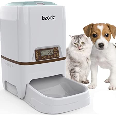PETLIBRO 自動給餌器 猫 中小型犬用 自動餌やり器 4L大容量 手動給餌可 録音可 タイマー式 定時定量 1日4食 2WAY給電 清潔便利 ホワイト