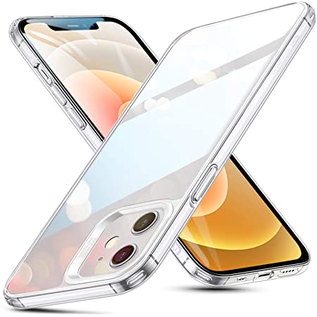 ESR iPhone 12 mini 用 ケース 透明 9H背面 tpuバンパー 薄型 黄変防止 アイフォン12mini カバー 5.4インチ クリア