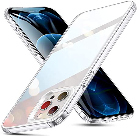 ESR iPhone12Pro Max 用 ケース メタルキックスタンド 透明 tpuカバー 縦置き 横置き対応 6.7 インチ ソフト クリア