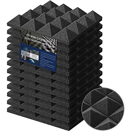 吸音材 防音材 YYT ウレタン ピラミッド 25cm×25cm 厚さ5cm 12枚 壁 難燃 無害 吸音対策