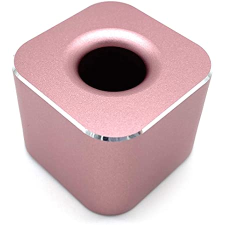 VENVEN ペンスタンド 屈強なアルミ合金製の一本用 ペン立て オフィスデスク 店舗 受付 メモに便利な事務用品 (ピンク)