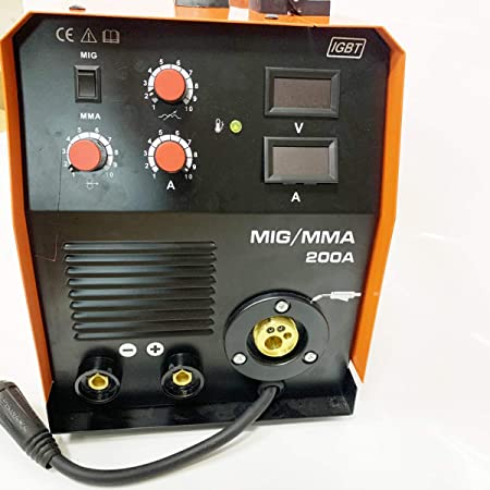 ハイスペック ＭＩＧ２００ 電圧100V/200V通用 インバーター半自動溶接機 MIG/MAG/CO2/MMA 50/60HZ ノンガスワイヤー ☆ハイスペック ＭＩＧ