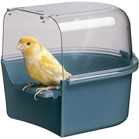 Wtimaal 鳥 水浴び容器 バスタブ インコ 文鳥 小鳥用 水浴び 鳥用シャワー 水浴びケース 鳥浴び容器 自動シャワー オウム入浴 浴槽 コンパクト 清掃簡単 小おもちゃ付き 熱中症 暑さ対策 ペット用品