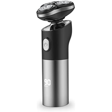 電気シェーバー NAVANINO 髭剃り シェーバー メンズ USB充電式/回転式 IPX6防水性能 水洗い可能 お風呂剃り対応 家庭用/旅行用「ブルー」