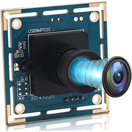 ELP カメラ 13MP USB カメラモジュール Usbウェブカメラミニカメラ/広角 ウェブカメラ フルHD 2880P ウェブカメラ/Sony IMX214 イメージセンサー ウェブカメラ/100度無歪みレンズカメラ/UVCサポート/プラグアンドプレイ/対応 Windows/Mac/Android/Linux Web カメラ（モデル：ELP-USB13M02-V100-JP）