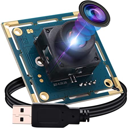 ELP 500万画素 USBカメラモジュール 1944P ウェブカメラ 広角 2.1mmレンズ カメラモジュール ミニ フルHD 高速1944P 15FPS / 1080P 30FPS カメラ Aptina MI5100 /プラグアンドプレイ/無料ドライバー カメラ 産業用機械 HD監視 ATM 教育システム タブレット外部 カメラ（モデル：ELP-USB500W05G-L21-JP）