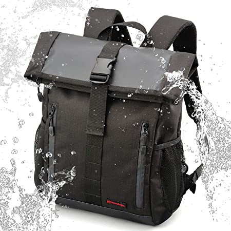 (Reliefo) 防水 リュック 完全防水 大容量 バッグ 25L バイク ツーリング サック waterproof backpack 多機能 収納布袋2枚付き (BLACK)