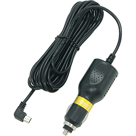 Chaslean ドライブレコーダー用電源ケーブル シガーソケット miniUSB USB2ポート 2.4A+1A 3.5M 12V/24V ドラレコレーダー・GPSカーナビ・探知機など対応