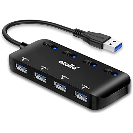 【Ewise】USB3.0 ハブ 4ポート 電源ポート付 usbハブ セルフパワー・バスパワー 5Gbps 高速データ転送 Windows/Mac/mini/iMac & Surface Pro/ノートPC/PS4 他対応 テレワーク リモート 在宅勤務 (ホワイト)