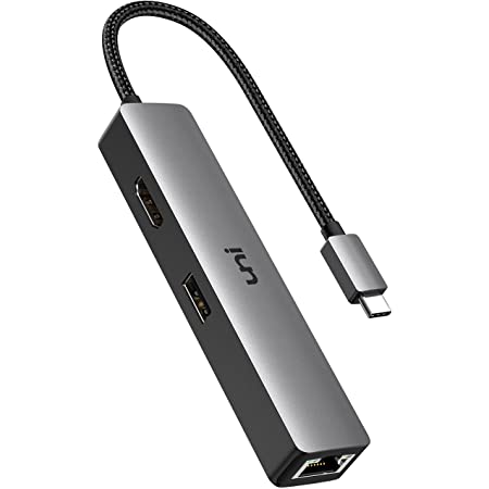 USB Cハブ, CableCreation 7 in 1 マルチポートType Cドッキングステーション HDMI 4K@60Hz, 2個USB 3.0 ＆100W PD充電ポート, SD/TFカードーリーダー、有線LAN変換アダプタ MacBook/Pro/Air, iPad Pro 2020, S10等に適用 ブラック