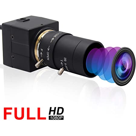 ELP 2.8-12mm バリフォーカルレンズ Usb カメラ フルHD 1080P ウェブカメラ200万画素 ミニカメラ H.264 0.01LUX低照度 カメラ Sony IMX322 /サポートUVC/無料ドライバー/動画配信 家庭会議 ゲーム実況 授業カメラ 対応Windows/Android/Macカメラ（モデル：ELP-USBFHD06H-MFV 2.8-12mm-JP）