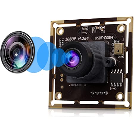 ELP カメラ フルHD 1080P 30FPS USB ウェブカメラ 超小型カメラ0.01LUX低照度USBカメラモジュール 2MP 広角170度魚眼レンズ WebカメラH.264 /ソニー IMX322/プラグアンドプレイ/無料ドライバー/産業用 医療機器ロ ボットカメラ 対応Windows/Android/Macカメラモジュール（モデル：ELP-USBFHD06H-L170-JP）
