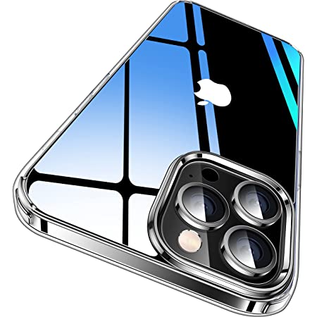 ONES 全透明 iPhone 12 / 12 Pro 用ケース 耐衝撃 エアバッグ 超軍用規格 『半密閉音室、Qi充電』〔滑り止め、すり傷防止、柔軟〕〔美しい、光沢感、軽·薄〕 衝撃吸収 HQ·TPU クリア カバー (6.1インチ)