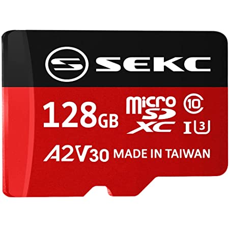 【Amazon.co.jp 限定】 SEKC microSDXCカード 128GB A2 UHS-I(U3) V30 Class10対応 4K ULTRA HD対応 最大読出速度100MB/s 2 SDアダプタ付 -SV30A2128