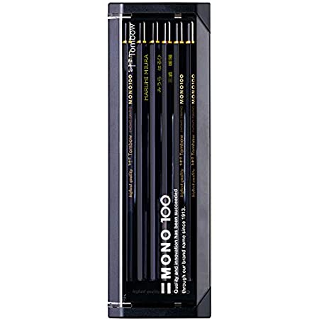 Amazon.co.jp 限定 お名入れ付 横書き トンボ鉛筆 鉛筆 モノ100 1ダース MONO-100 HB (ケース付き) お名入れ刻印サービス 4901991000016