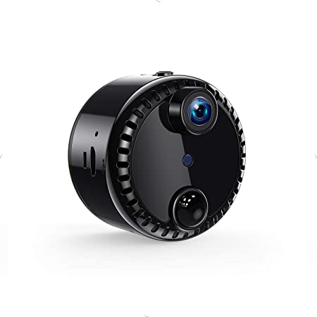 FREDI WIFI小型カメラ 4K HD超 防犯カメラ モーション検知人感センサー監視カメラ 赤外線暗視 ワイヤレス隠しカメラ 長時間録画録音 iOS/Android遠隔監視
