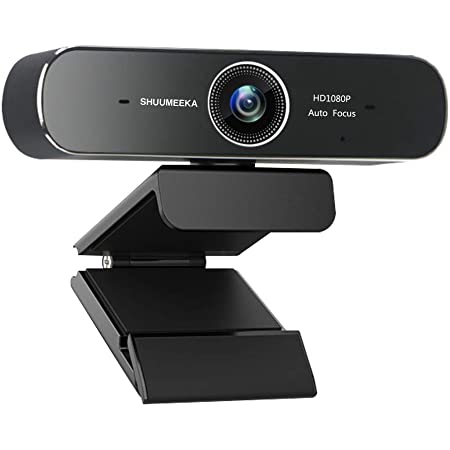 SHUUMEEKAウェブカメラ マイク内蔵 webカメラ 広角 500万画素 フルHD1080P 60fps パソコンカメラ 高画質 オートフォーカス 360°調整可能 ウェブカム 三脚取付可 自動光補正 USB接続簡単
