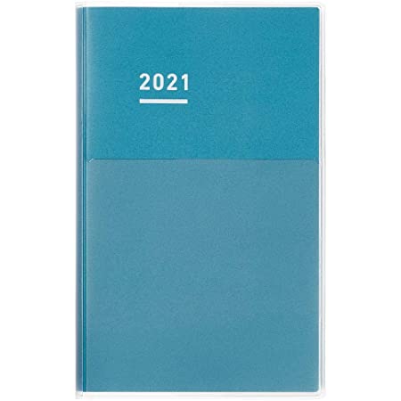 コクヨ ジブン手帳 DAYs mini 手帳 2021年 B6 スリム デイリー&マンスリー ブルー ニ-JDM1B-21 2021年 1月始まり