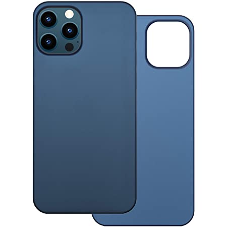 iPhone 12 Pro対応ケース 0.3㎜超薄型 memumi® 全面保護カバー 指紋防止 傷付き防止 6.1インチ 人気ケース·カバー (Trans-Blue)