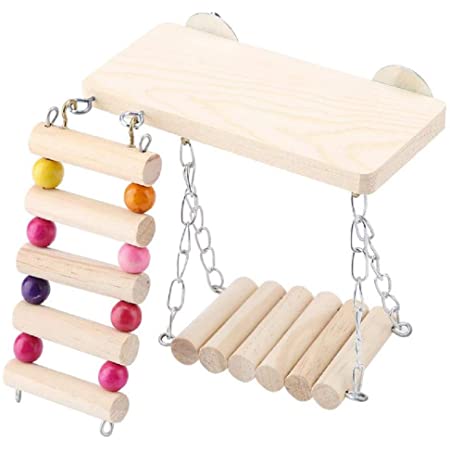 2層 鳥用おもちゃ インコ おもちゃ 吊り下げ 鳥 止まり木 ブランコ 階段 スタンド ハムスター ラット オウム ケージ装飾 設置簡単